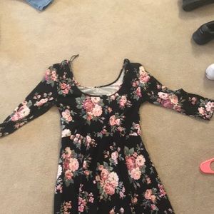 Scoop back floral dress